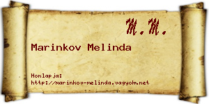Marinkov Melinda névjegykártya